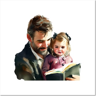 Father with daughter Posters and Art